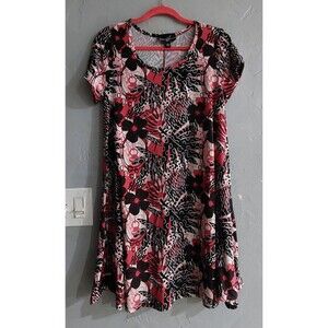 LEXINGTON AVENUE Dress Women's L,Polyester, Spandex, Super Soft, Short Sleeve.